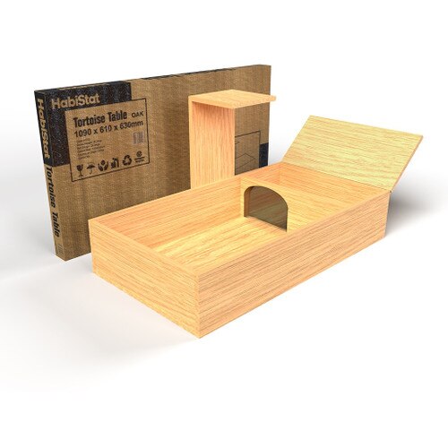 Oak Tortoise Table with Box